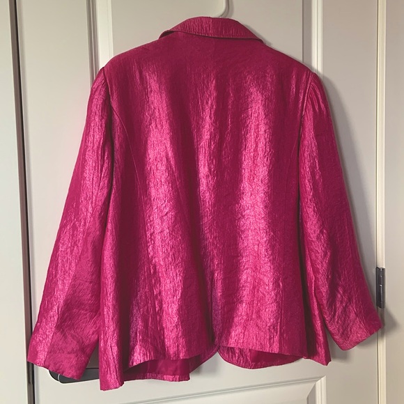 TANJAY SIZE 16P Pink Metallic Blazer - Picture 2 of 8